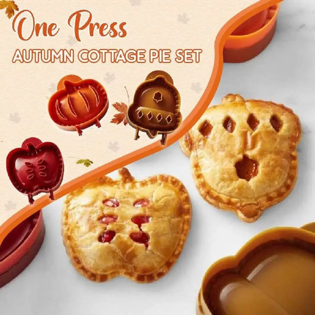 Holiday One-Press Hand Pie Molds (Thanksgiving/Christmas)