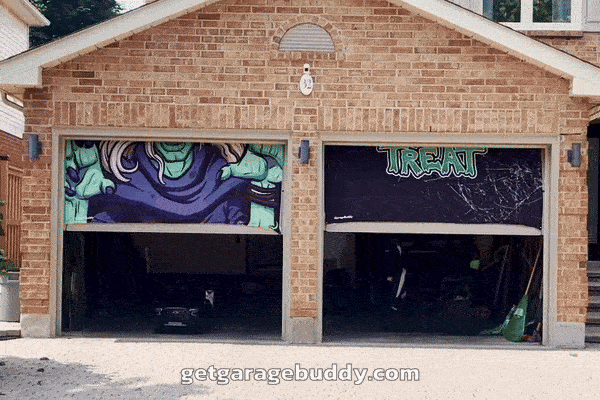 Creepy Garage Buddy Halloween Garage Door Covers