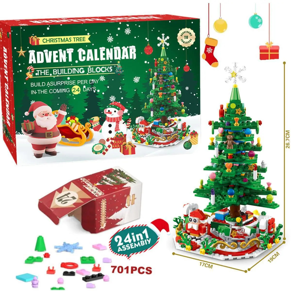 Build-a-Tree Advent Calendar Set for Christmas 2024"
