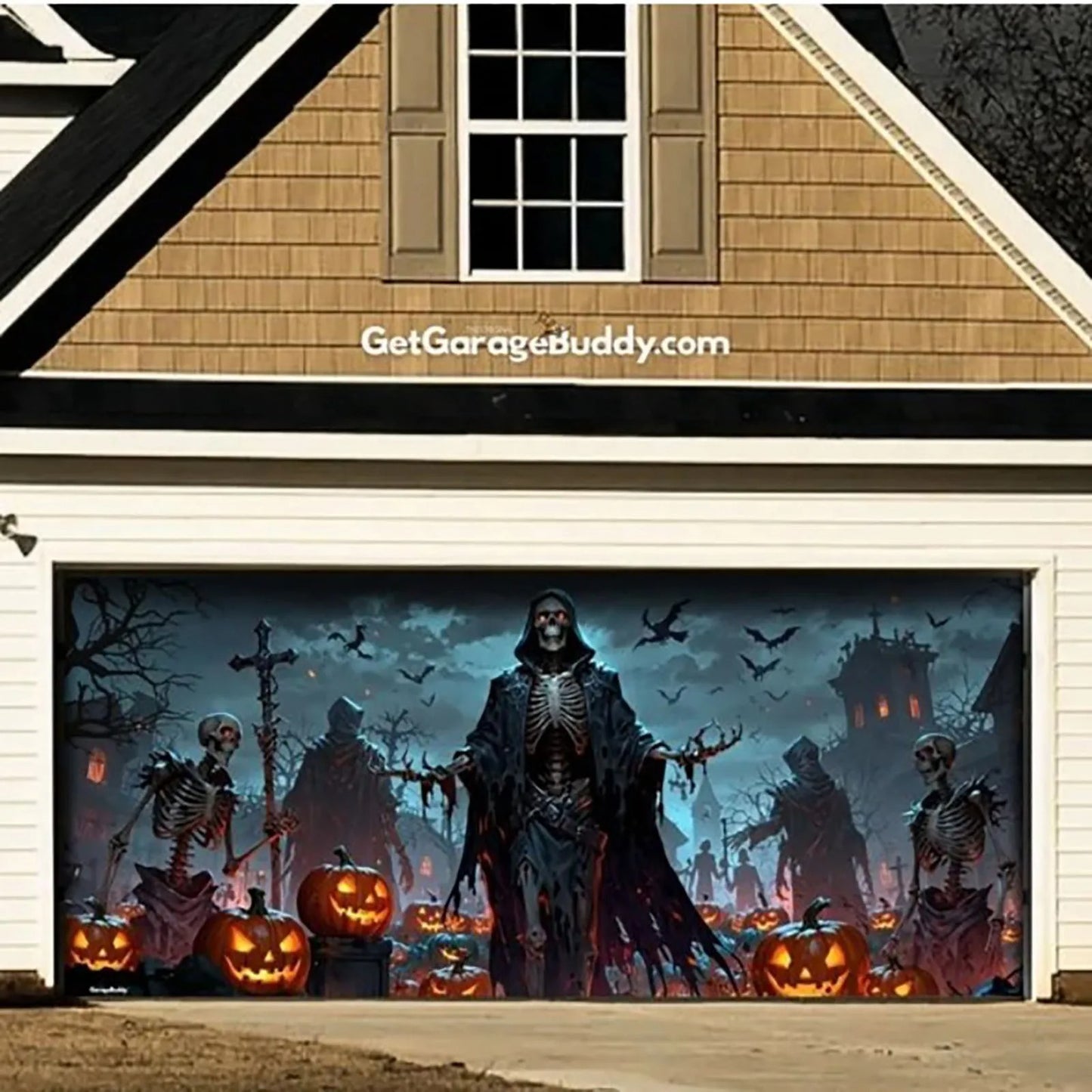 Creepy Garage Buddy Halloween Garage Door Covers