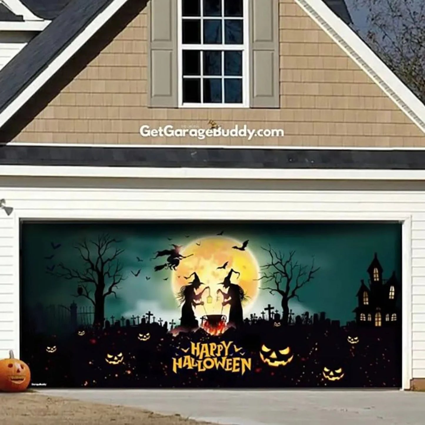 Creepy Garage Buddy Halloween Garage Door Covers