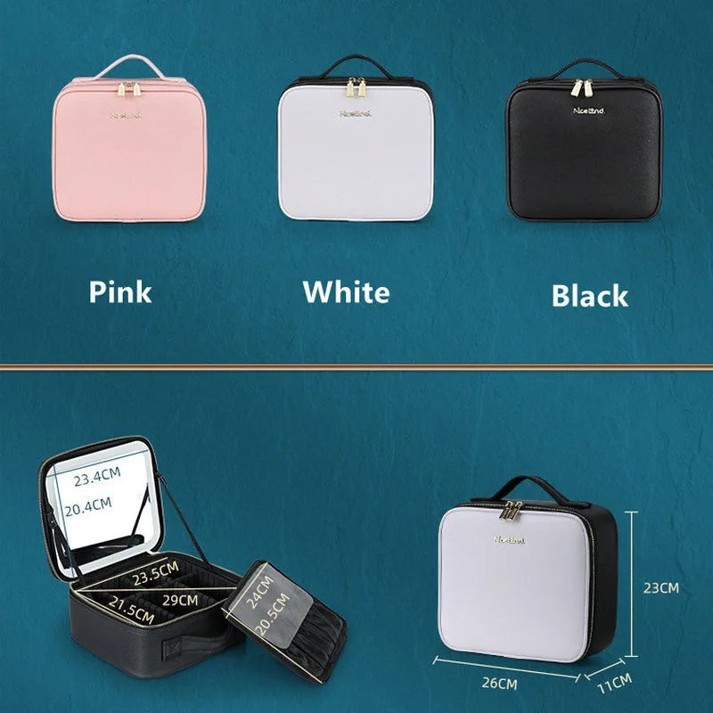 GlamourBox Lighted Travel Makeup Case