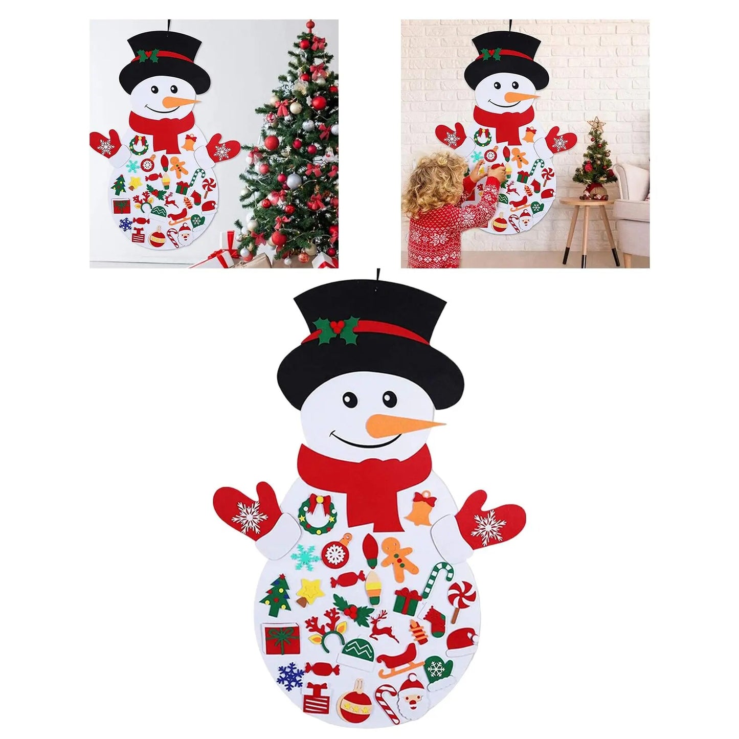 Kids Felt Christmas Snowman