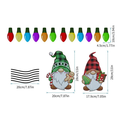 Cheerful Christmas Caravan: Reflective Car Magnetic Decal Set