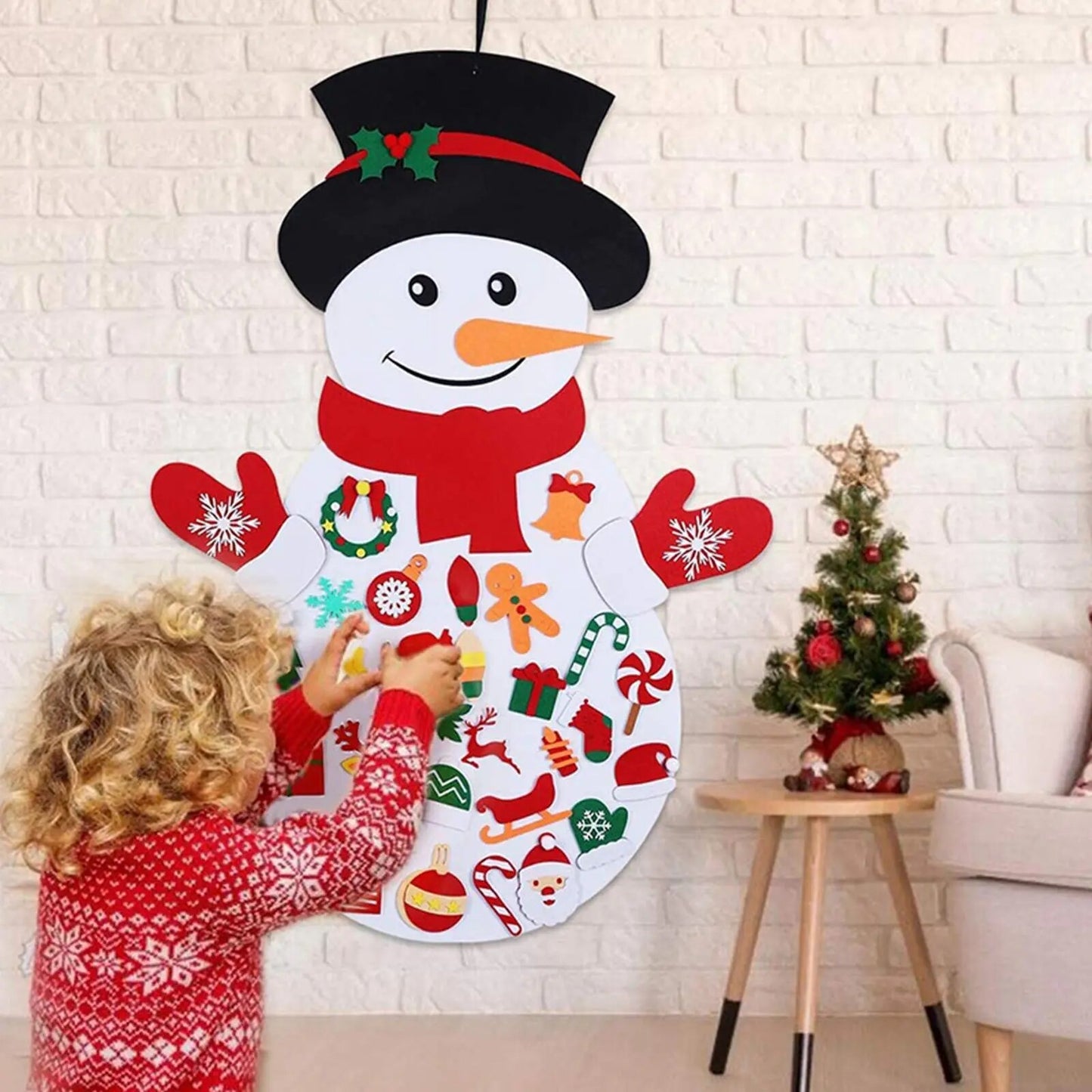 Kids Felt Christmas Snowman