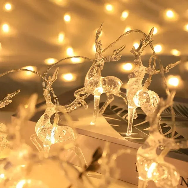 Santa's Glow: Festive Curtain Lights