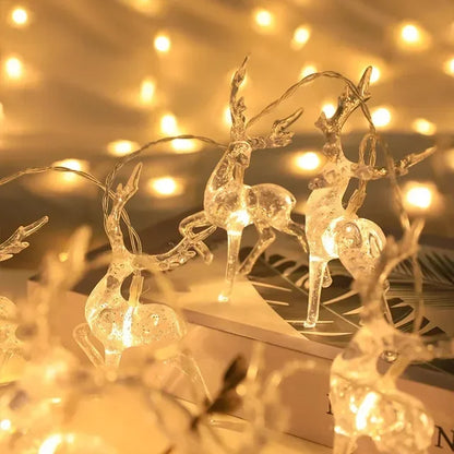 Santa's Glow: Festive Curtain Lights