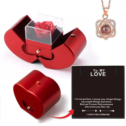 Enchanted Apple Rose Necklace Box